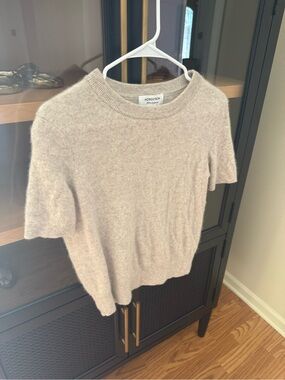 Nordstrom Women’s Short-Sleeve Crewneck Sweater in Light Taupe